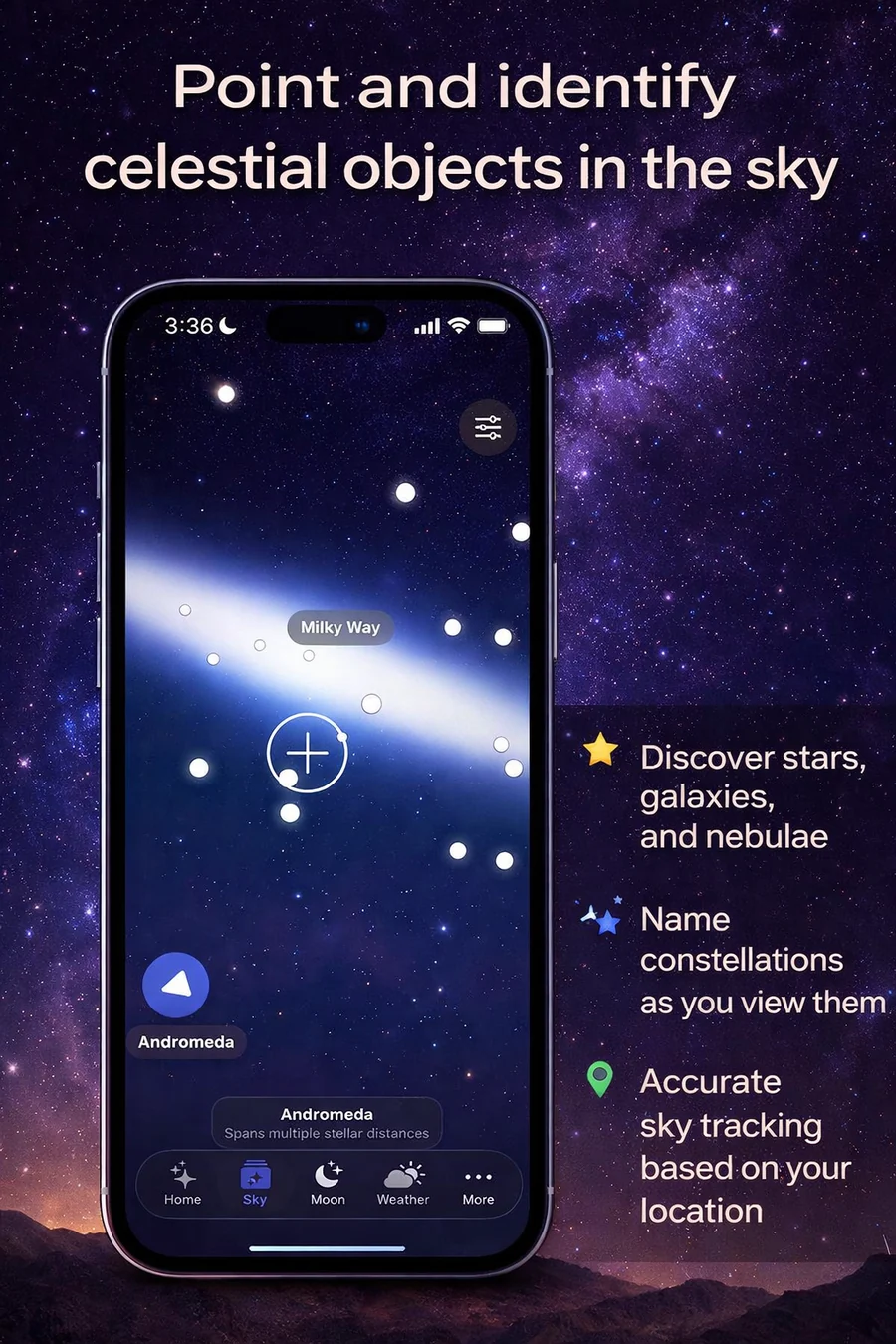 AstraScope celestial object identification feature
